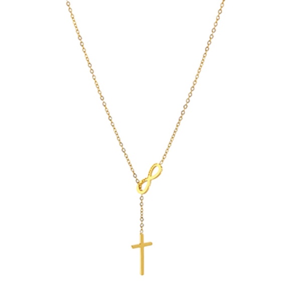 Cross & Infinity Y Necklace - Picture 1 of 1